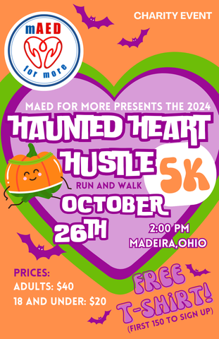 mAED for More Haunted Heart Hustle October 26th